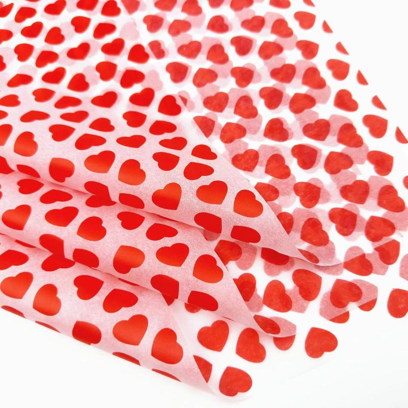 10 Sheets Festive Party Wedding Diy Gift Packing Supplies Love Type Tissue Paper Flower 50X66Cm Gift Packaging Home Decoration
