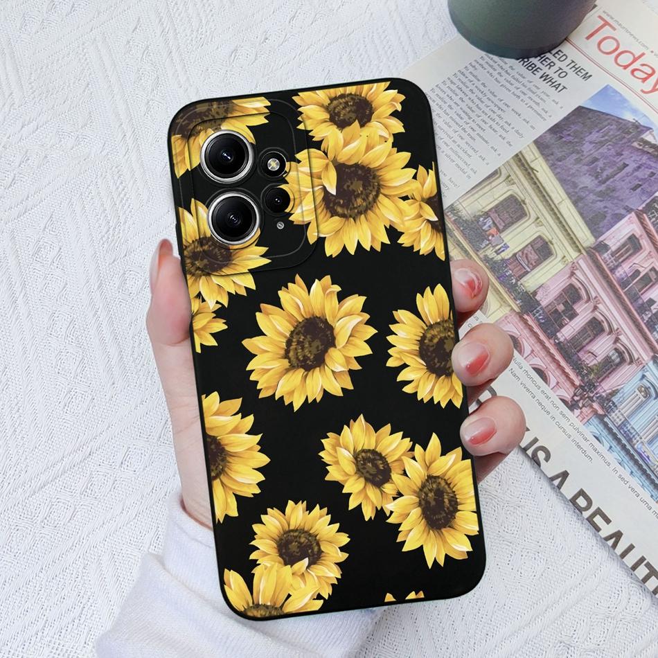 Cases For Xiaomi Redmi Note 12 12S 4G 5G Cute Patterned Liquid Silicone Anti Knock Back Cover For Redmi Note 12 S Funda Bumper