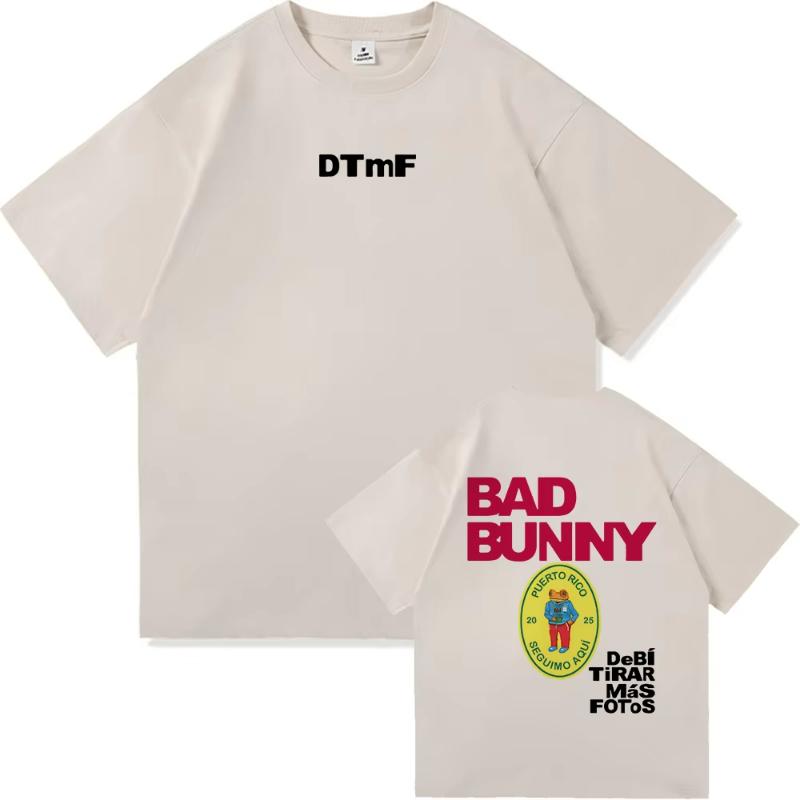 DTMF Debí Tirar Más Fotos Bad Bunny T Shirt Fashion Women Retro Funny Frog Tshirt Unisex DeBÍ TiRAR MáS FOToS Cotton Tees Shirts