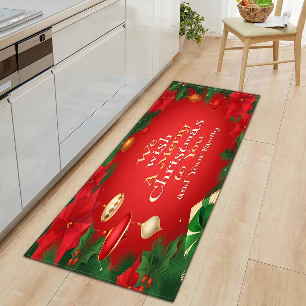 Christmas Kitchen Sand Carpet Doormat Long Floor Mat