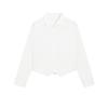 Spring New Women's Clothing French-Style High-Intelligence-Sensitive and Diligent Style Short Inner Wear Long Sleeve White Shirt 5155855