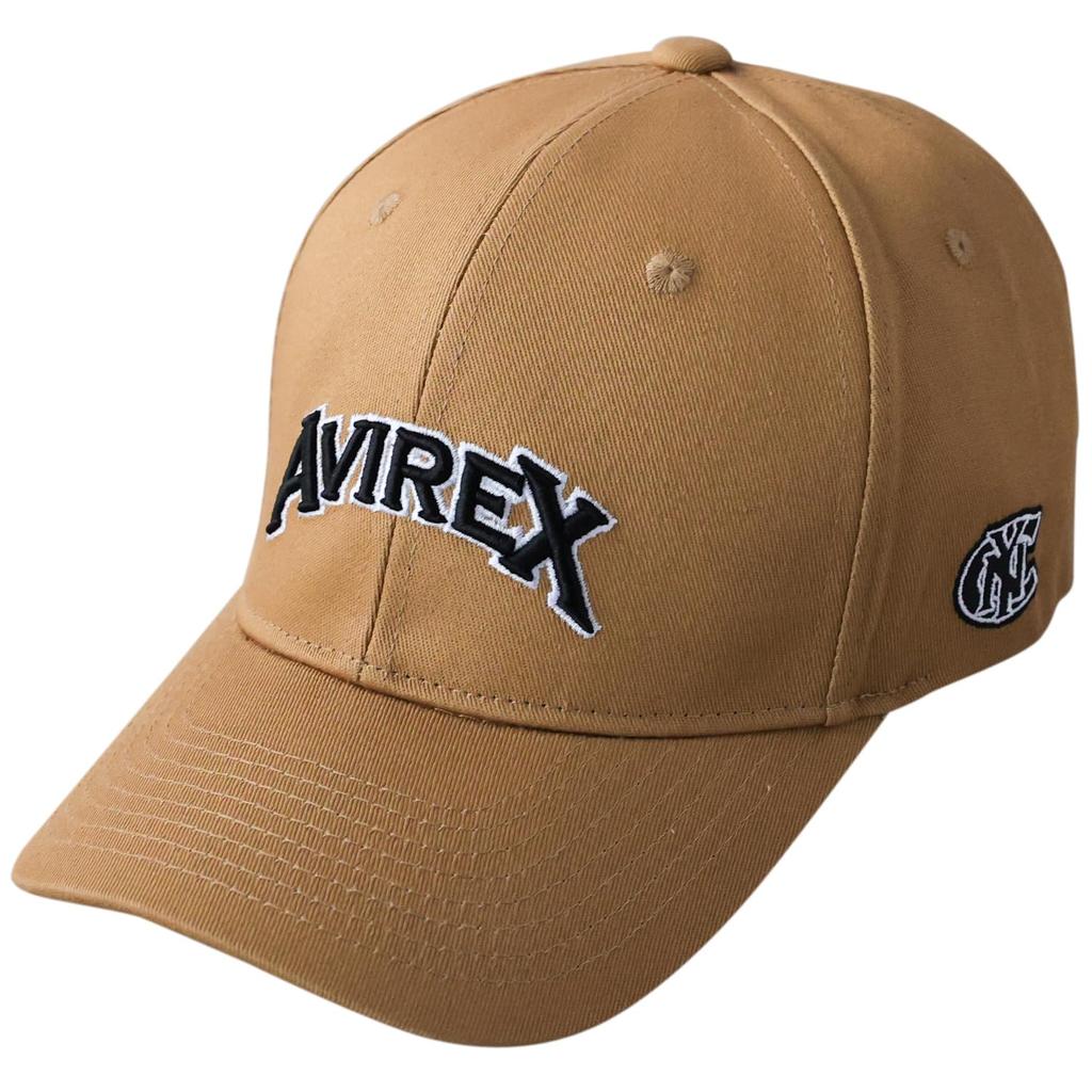 Military VARSITY 3D Logo Cotton Twill Low Cap Embroidered Hat American Casual Summer Baseball Cap Beige 069 [AVIREX] Men's MA-1