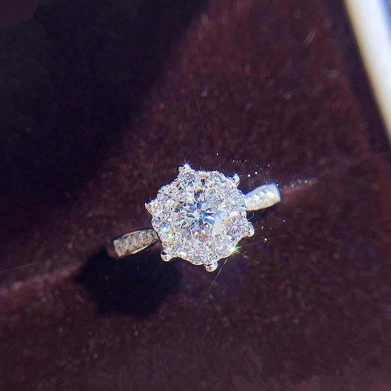 Huitan Dazzling Bridal Wedding Rings Luxury  Color Modern Fashion Engagement Proposal Rings Brilliant Cubic Zircon Jewelry