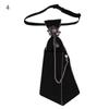 Crystal Pendant Jewelry Bowtie Metal Chain Cravat Fashion JK Shirt Decoration  Men Women