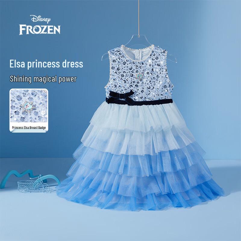 Disney Girls Elsa Princess Summer Dress 140