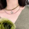 Fashion Sun Star Zircon Necklace For Women Vintage Leather Choker Necklace Double Layered Star Pendant Jewelry Adjustable Chain