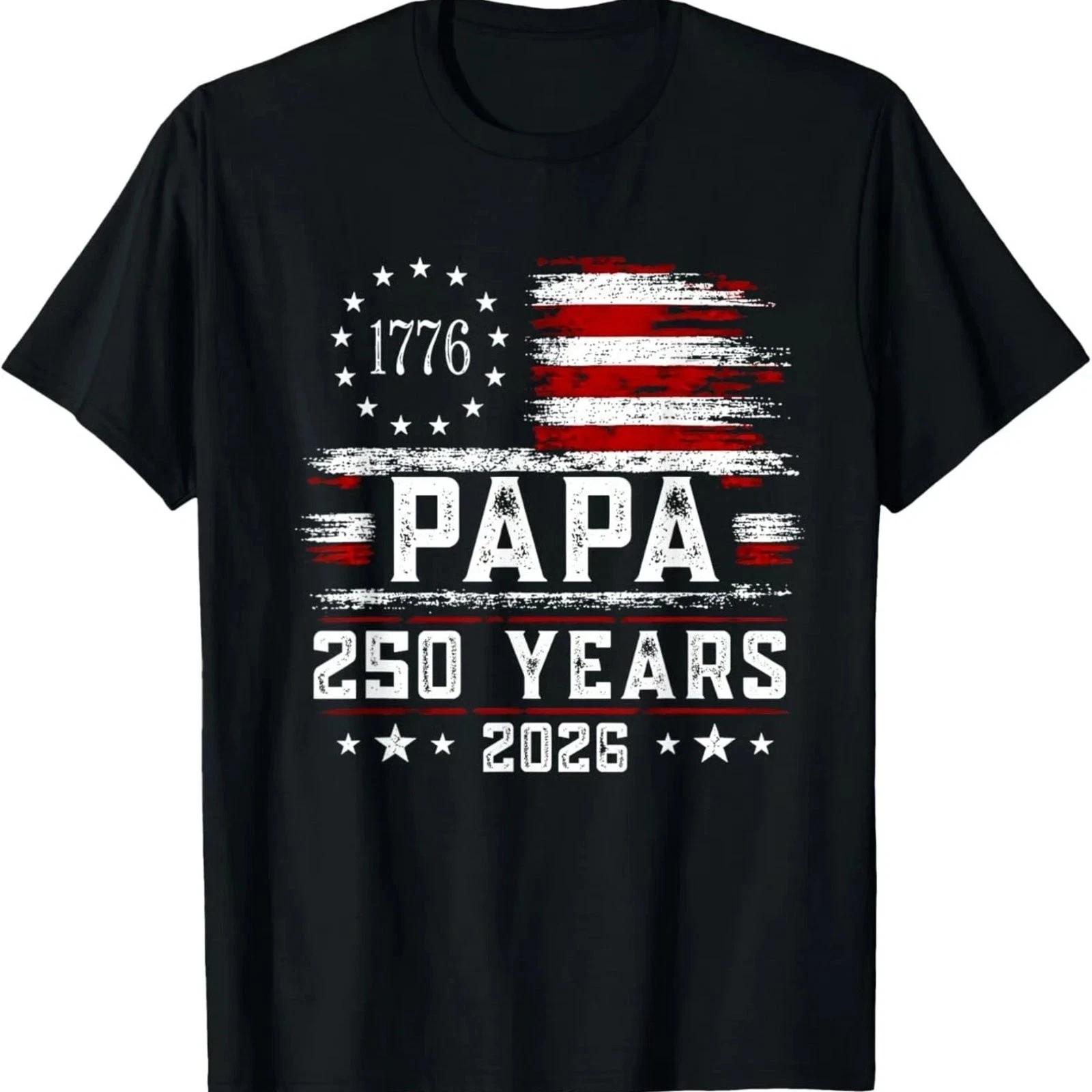 Grandpa American Flag 250 Years 4th of July Patriotic Tee 2XL