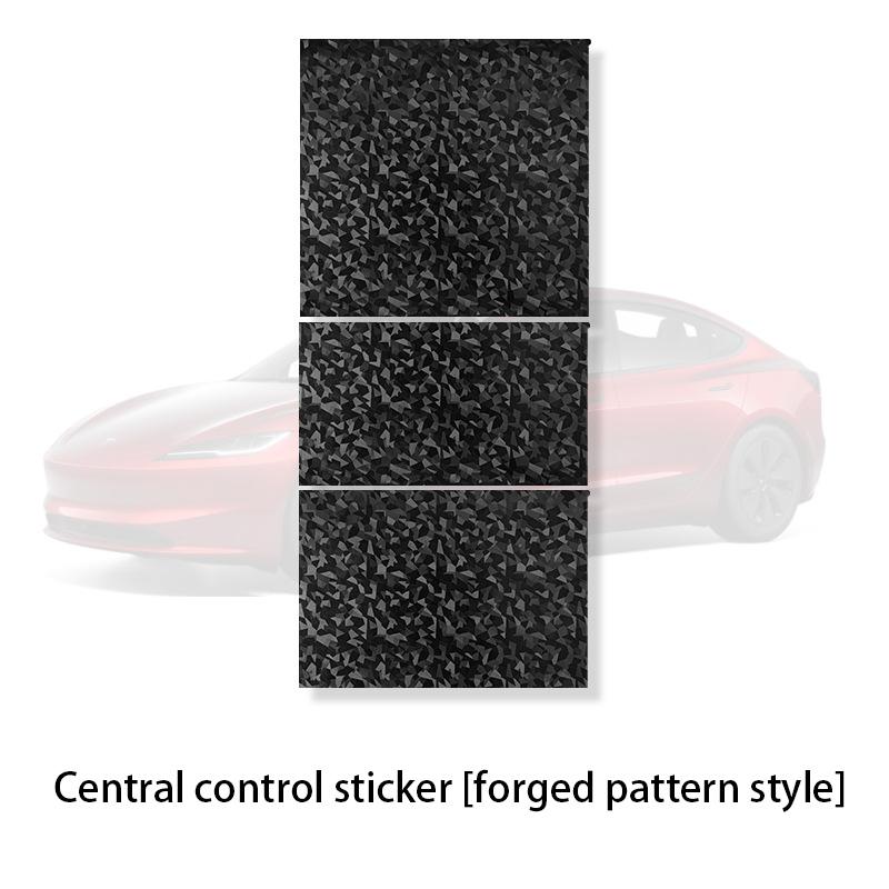 For Tesla Model3Y Highland Juniper Center Console Panel Sticker Suede Film Carbon Central Control Cover Car Interior Accessories