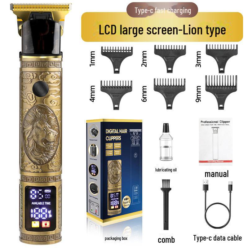 Electric Hair Clipper T9 for Shaving and Haircuts – Perfect for Oily Hair and Bald Heads.