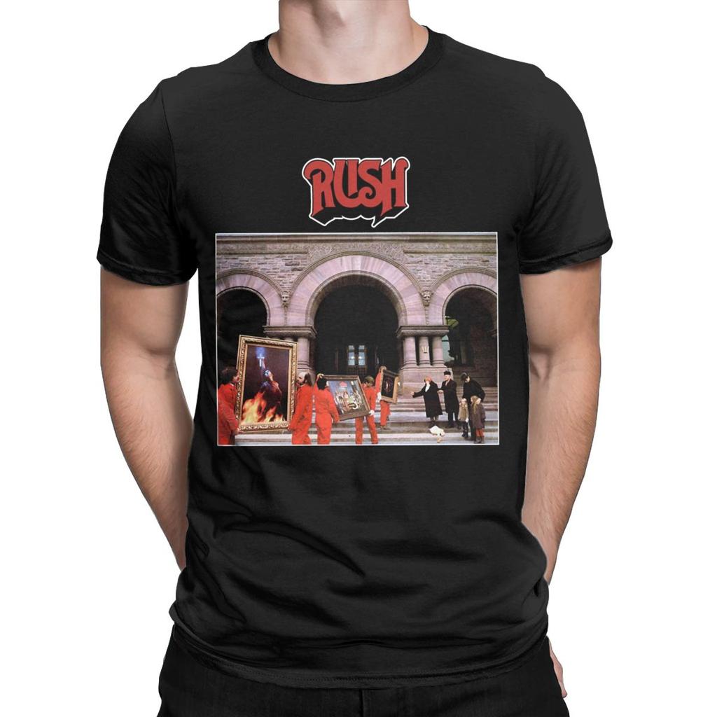 Lässiges Rush Band T-Shirt für Herren Rundhals Reine Baumwolle T-Shirts Kurzarm T-Shirt 4XL 5XL Kleidung