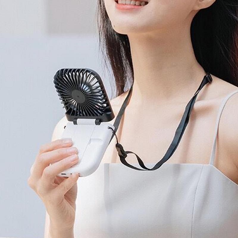 USB Rechargeable Fan Rechargeable Foldable Handheld Fan Multipurpose Neck Fan Battery Powered Fan With Display For Travel