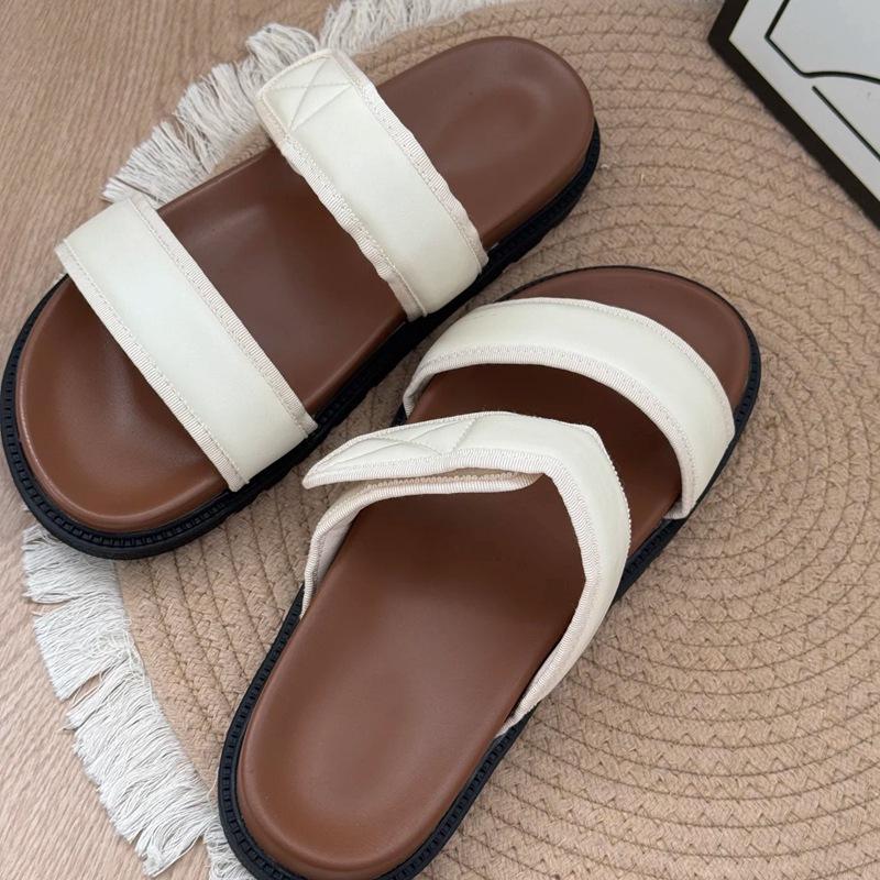 

Толстая подошва, увеличивающая рост, крутые тапочки, женские, мягкая подошва, нескользящие, курорт, пляж, плоская подошва, тапочки-однословки, большой размер 35 абрикосовый