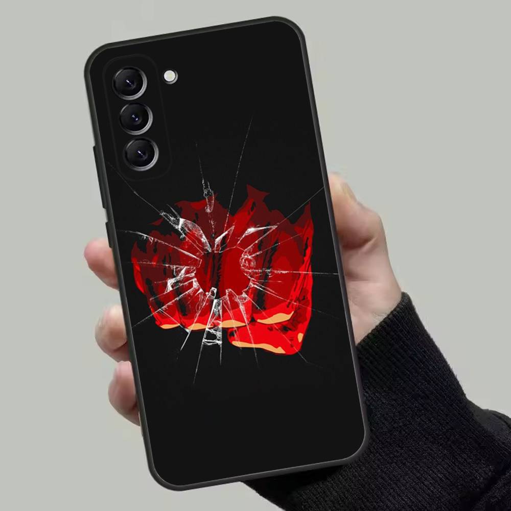 One P-Punch Man Saitama Phone Case For Samsung Galaxy A13,A21s,A22,A31,A32,A52,A53,A71,A80,Soft Black Shell