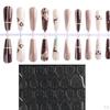 24 Pieces Nails Stylish with Double-Sided Tapes Fashion False Fingernails DIY Women Girls