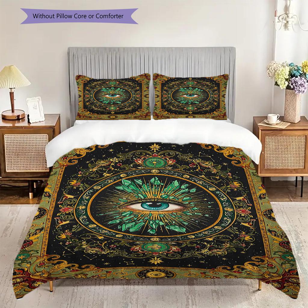 Modern Freemasonry Bedding, Duvet Cover, Pillowcase, Home Decoration, Birthday Gift (1 * Duvet Cover+2 * Pillowcase, Coreless)