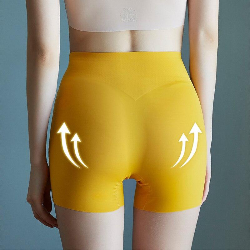Flarixa 2 buc. Pantaloni de siguranță 3 în 1 Pantaloni scurți pentru femei, fără sudură, cu talie înaltă, lenjerie de corp pentru modelarea corpului, chiloți boxer din mătase de gheață de dimensiuni mari, subțiri