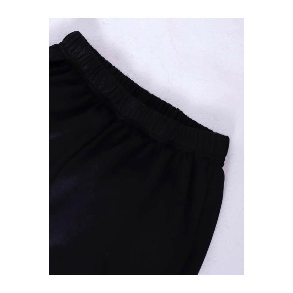 Women's Black Teddy Bear Printed Jogger Sweatpants