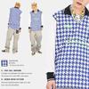 Jeneoduwogseu Houndstooth Football Shirt Blue