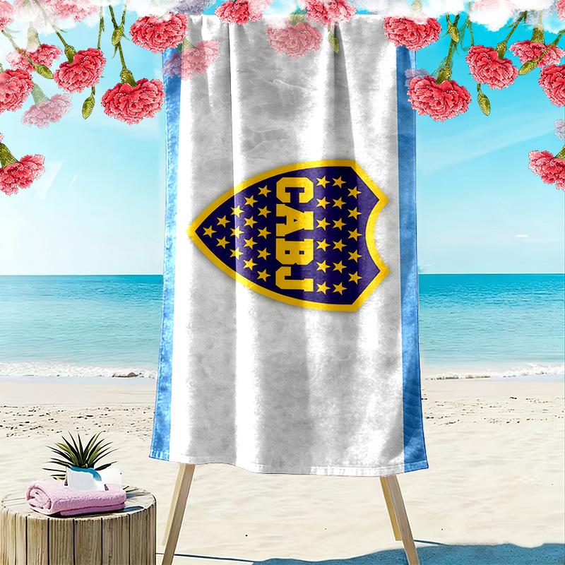 Club Atlético Boca Juniors Print Strandtuch, Großes Weiches Schnelltrocknendes Handtuch für Strand Camping Schwimmen