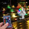 12V 10W RGB Wodoodporna lampa LED do akwarium, basenu, ogrodu, podwodnego, srebrna