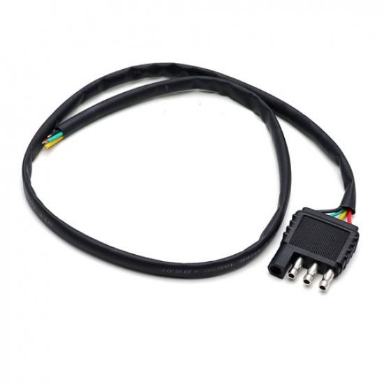 

(1) 40 Extra Long 4-Way Flat Trailer End Adapter Connector Wire For Tow Lights