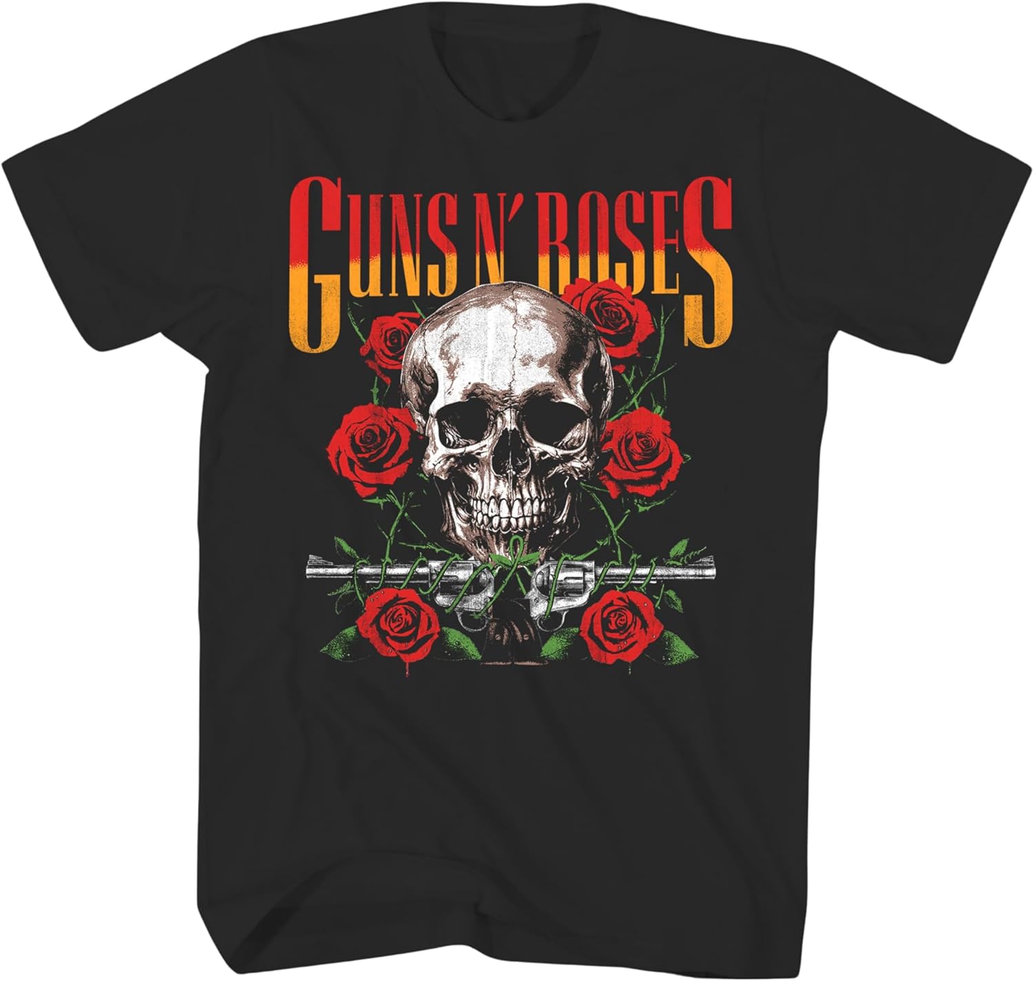 

Guns N Roses T Shirt 87-88 Tour Front & Back Print Adult Black 80s Rock Band Vintage Style Graphic Tees S разноцветный