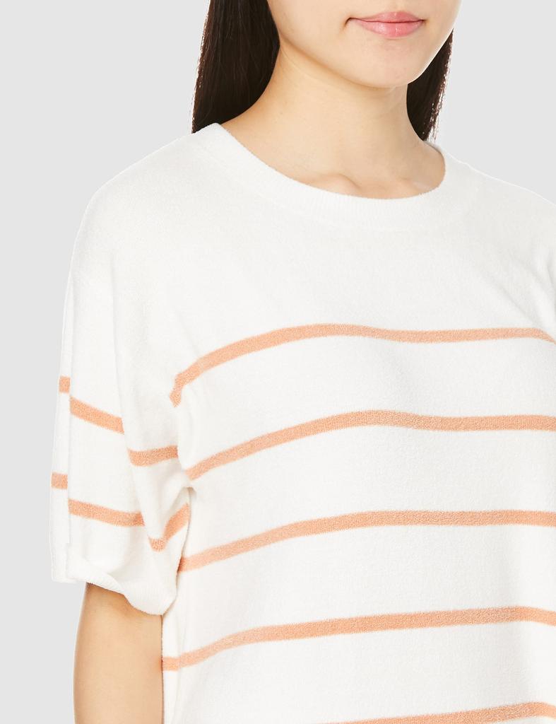 Gelato Pique Smoothy Lite Naval Border Pullover PWNT212039 ORG F Women's