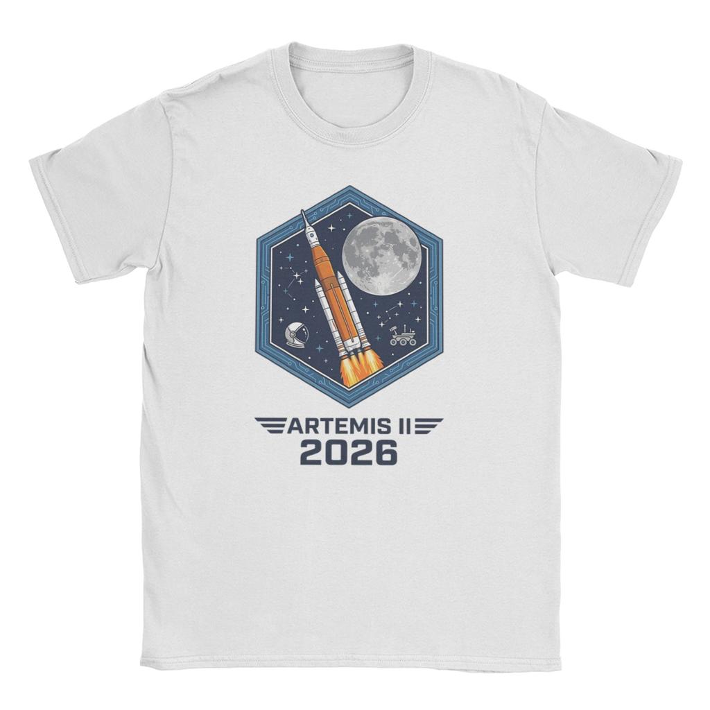 Artemis II Moon Mission Unisex WoUnisex T Shirts Novelty Tee Shirt Short Sleeve O Neck TShirt Cotton Summer Clothing