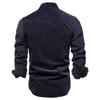 TrendHub New Single Breasted 100% Cotton Men's Shirt Business Casual Fashion Solid Color Corduroy Men Shirts Autumn Slim Shirt Men