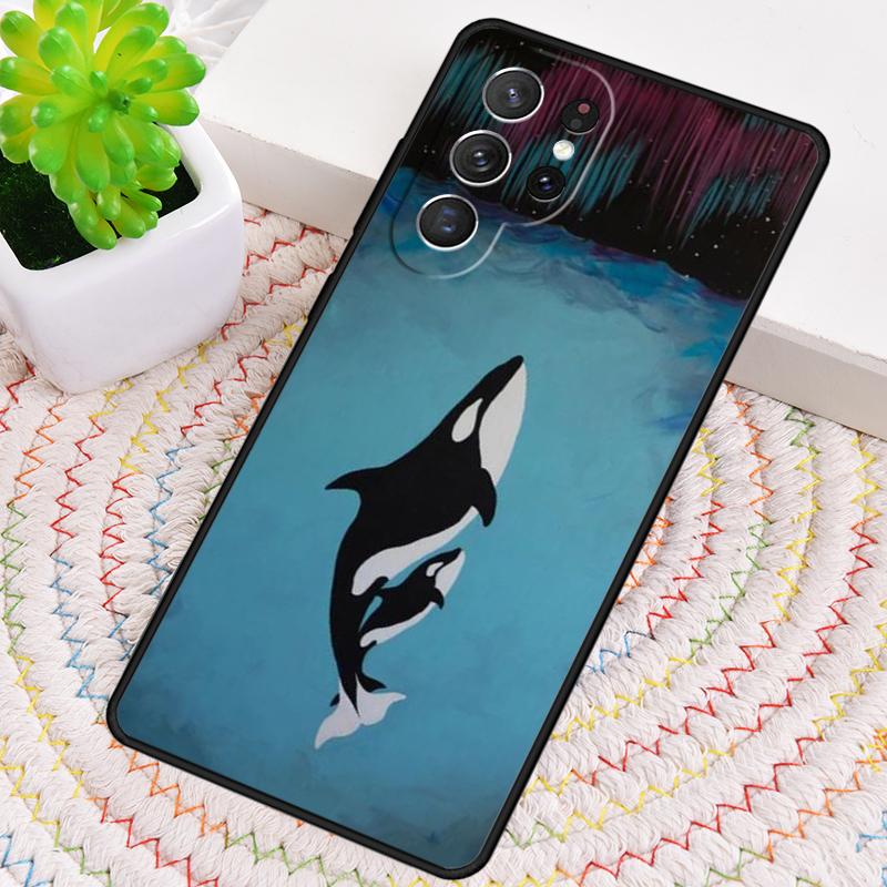 Orcas Killerwale Weiche Silikon-Handyhülle Für Samsung Galaxy note 10 pro S26 S25 S24 S23 S22 S21 Plus S25Ultra Hülle Cover