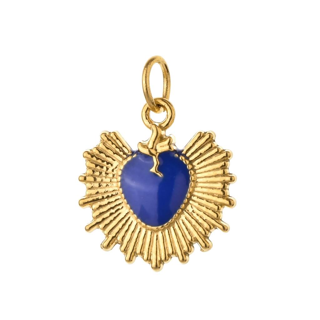 Stainless Steel Drip Oil Ice Cream Heart Necklace & Bracelet Charms