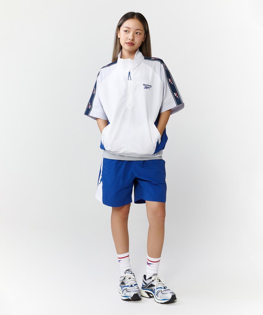Reebok Vector Block Short Sleeve Anorak - Off White: Blue