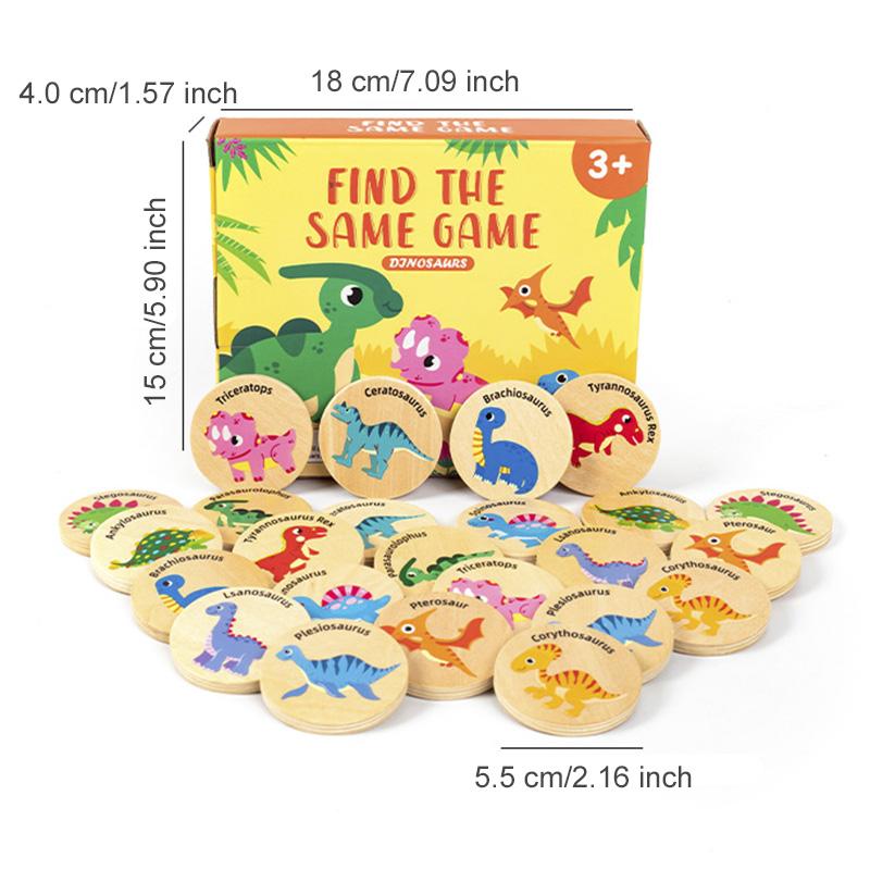 

Dinosaur Matching Game Children s Puzzle Dinosaur Cognitive Concentration Memory Training Wooden Educational Toys For Children