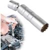 14mm Spark Plug Socket, 3/8 Inch Drive Magnetic Thin-Wall Auto Ignition Plugs Wrench with 12 Point, 360-Degree Swivel Spark Plug Removal Tool