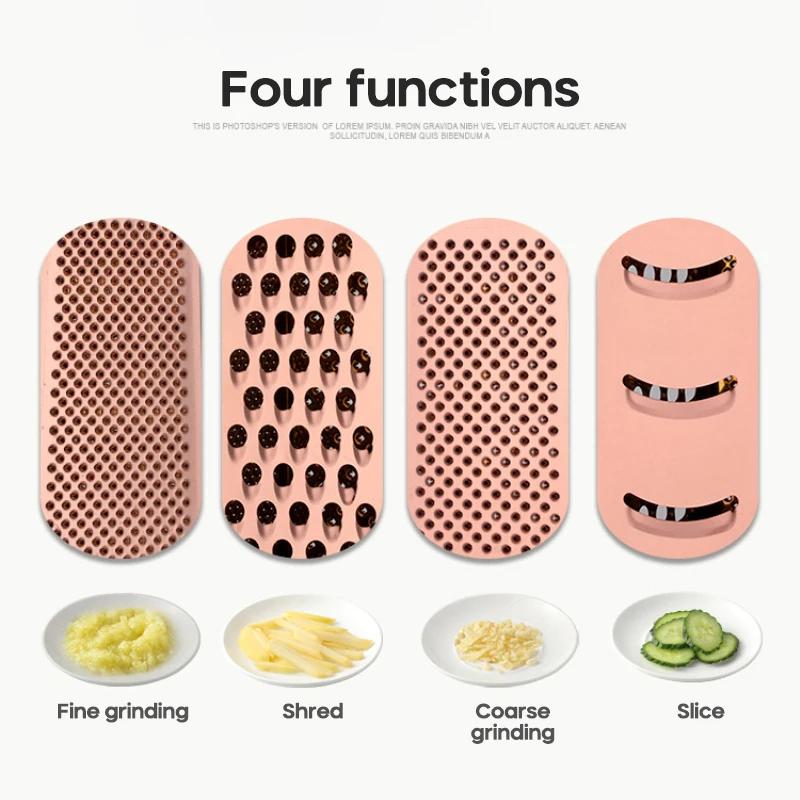 Stor 4-sidig hyvel Rostfri hyvel Grönsaksskärare Skalskärare Frukt Ingefära Vitlök Rivjärn Matlagning Kökstillbehör