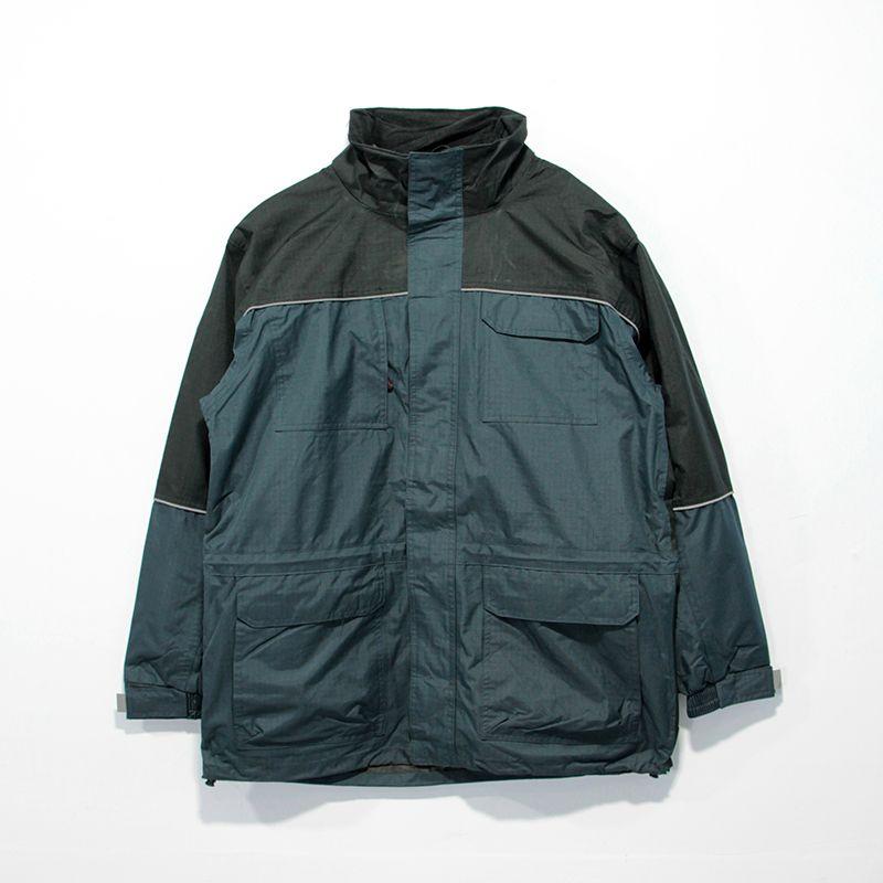 

European and American Single Autumn and Winter Men Plus Size Multi-Pocket Workwear Jacket Outdoor Windproof Waterproof Adhesive Hooded Jacket Moran M (Bust size 122cm)