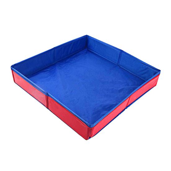 

Складная песочница из ПВХ, квадратный бассейн для игр с песком для детей, портативная пляжная игрушка, ванна для домашних животных, усиленное основание, многоразовый набор для игр с песком Square красный