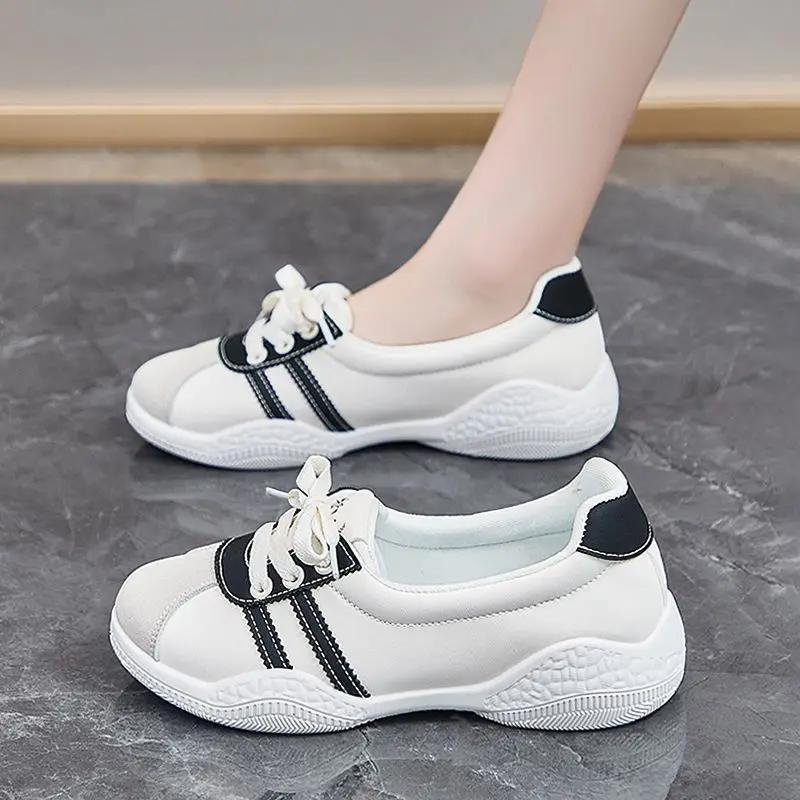 Fashion Korean Stylish Spring Autumn Women's Sports Shoes Walking Cheap Fashion 2025 Comfortable and Elegant New Arrival Ladies Footwear