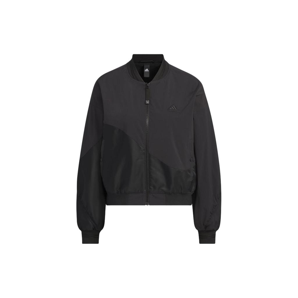 Adidas FW23 New Year Logo Dragon Embroidered Bomber Jacket Women Outerwear Black IM8872