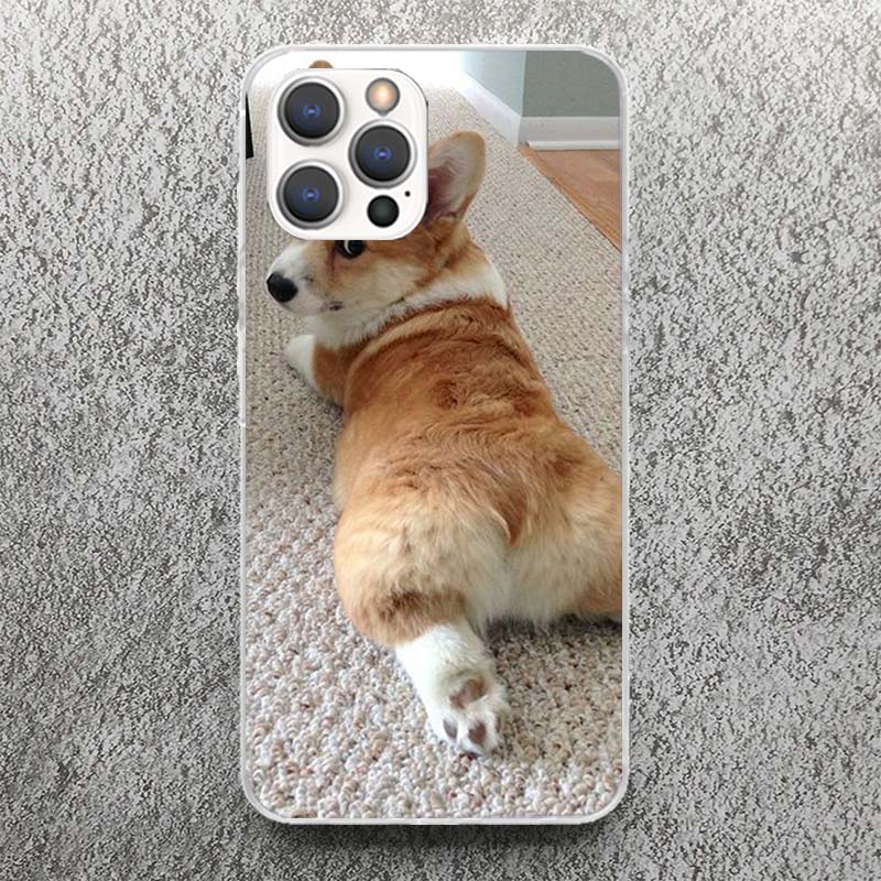 Cute Lovely Corgi Dogs Print Soft Case for iPhone 17 Air 16 16E 15 14 Plus 13 Mini 12 11 Pro Max Phone Shell SE 7 8 Pattern Cove