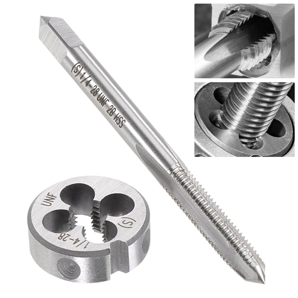 Jeu de tarauds et filières 1/4"-28 UNF Raccords HSS Travail du métal