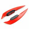 3 Pair Red Plastic Motorcycle Side Winglets Wind Fin Spoiler Trim Air Deflector