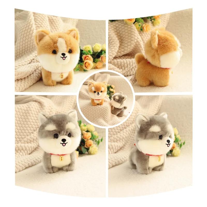 Birthday Gift Cute Puppy Doll Plush Toy Husky Doll Corgi Doll Simulation Animal Plush Doll Children Toy Gift