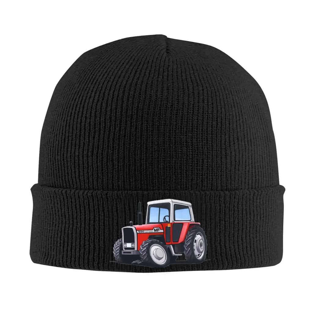 Custom Tractor Tractors MF Bonnet Hats Fashion Knitted Hat For Women Unisex Warm Winter Skullies Beanies Caps