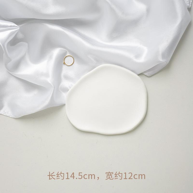 Nordic Style Simple and Irregular Storage Tray Plaster Tray Jewelry Ornaments Photo Decoration Props Photography Objects Home
