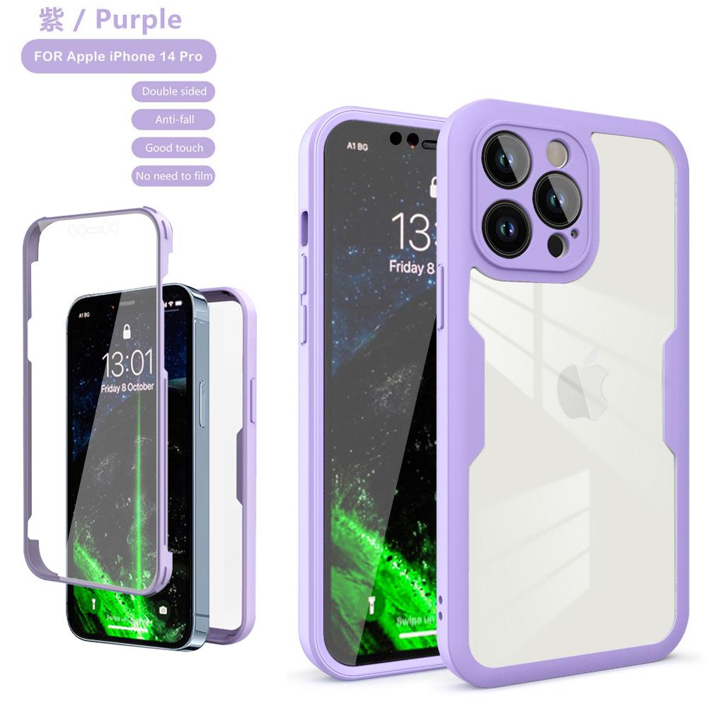 360 Full Cover Protection Case For Apple iPhone 14 13 Mini 12 11 Pro Max X XR XS SE 2 7 8 Plus Front Screen Film Hard Back Cover