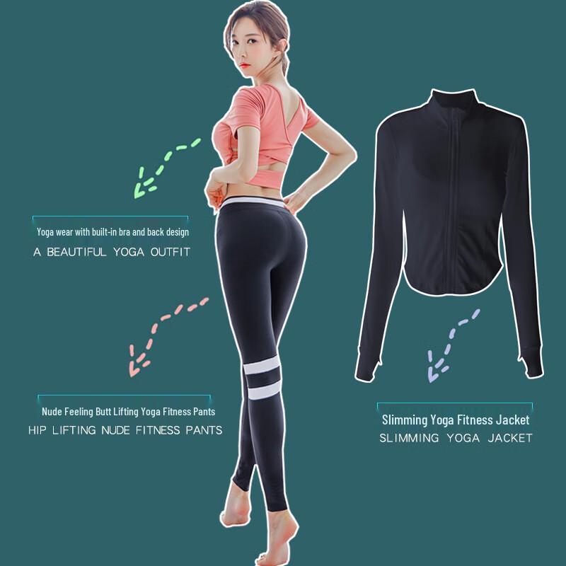 KAIQIAN Women's Short Sleeve Yoga Fitness Top with Chest Pad