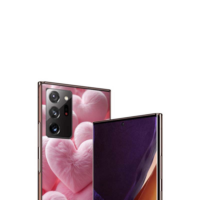 Furry Heart Phone Case for Samsung A55 A35 A25 A15 A07 A05S A16 A17 A26 A36 A37 A56 A57 Galaxy Note 20 10 A50S A71 A51 A31 A30 A