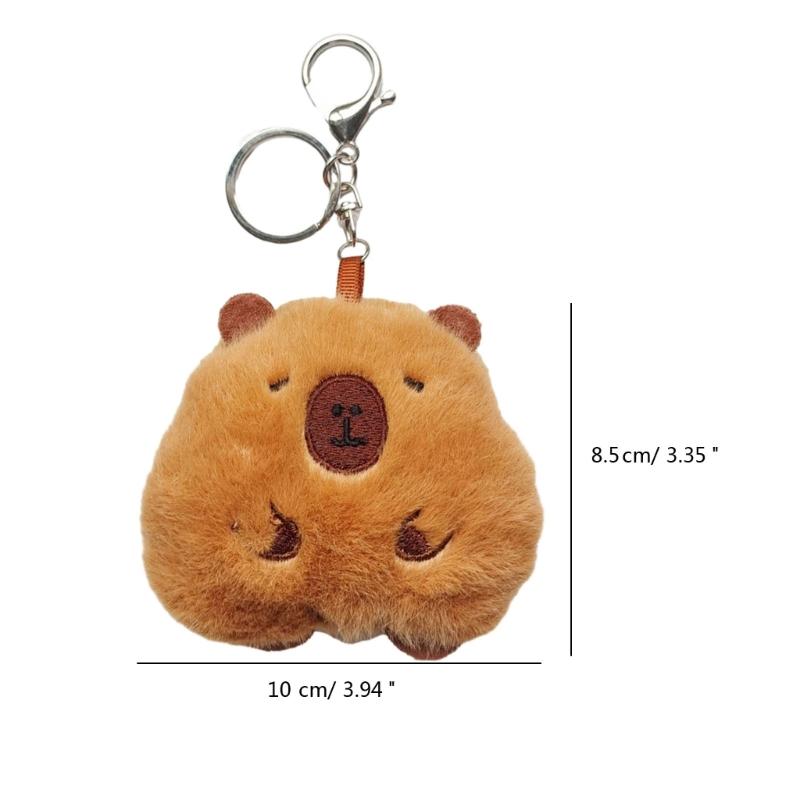 Cute Plush Guinea Pigs Keychain Bag Charm Ornament Women Handbag Decorations School Student Backpack Pendant Couple Gift