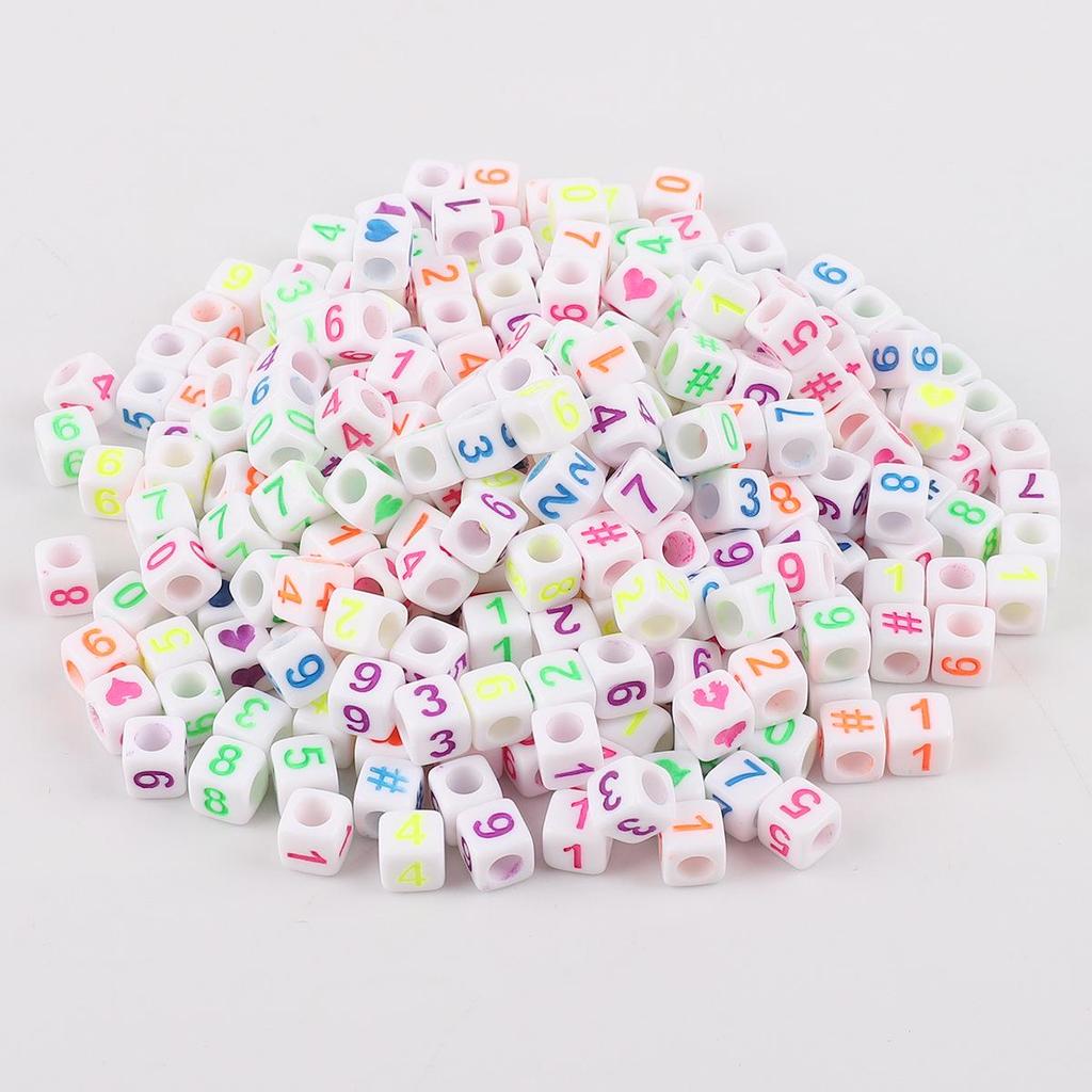 DIY Kids' Educational Alphabet & Number Beads - Acrylic Jewelry Making Kit
